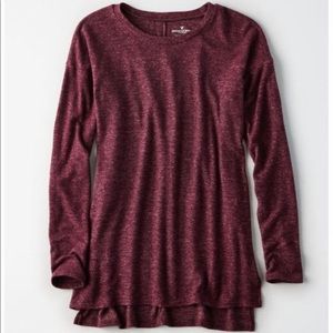 purple plush sweater